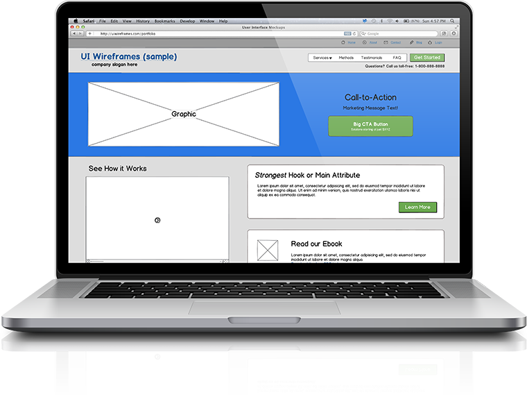 Website Wireframe Example Graphic