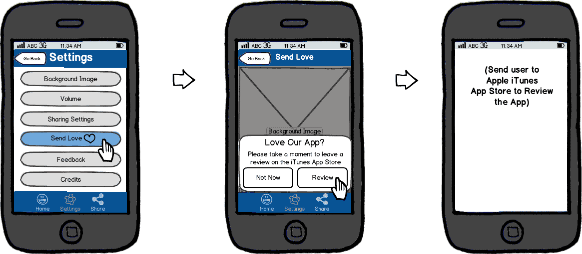 Mobile App Wireframe Thumbnail