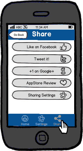 Mobile App Wireframe Thumbnail