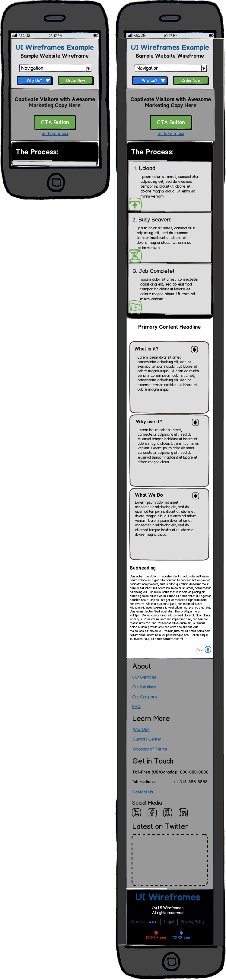Responsive Website Wireframe Thumbnail
