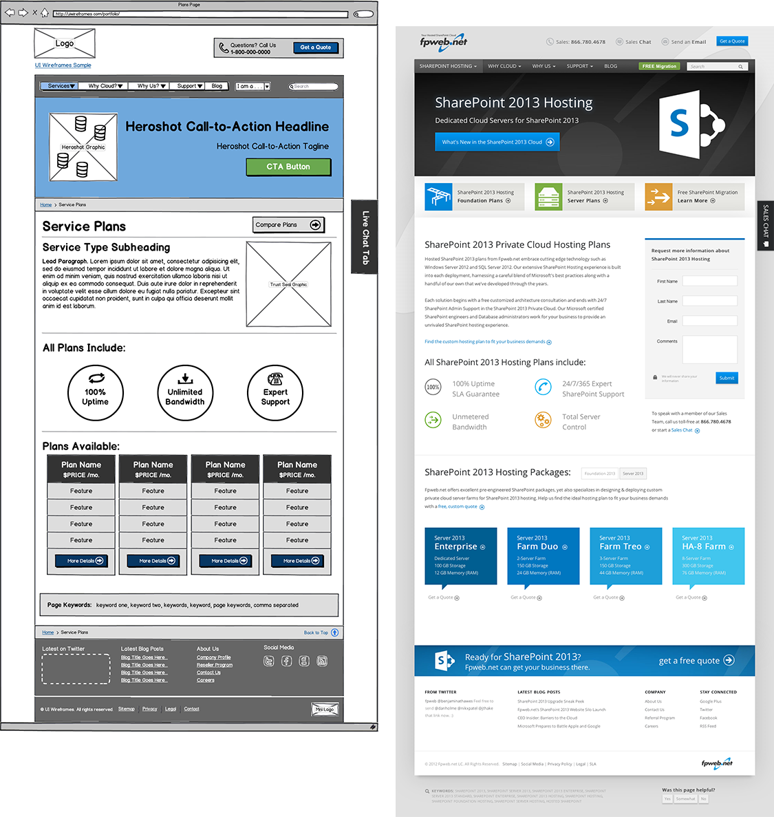 Website Wireframe Thumbnail