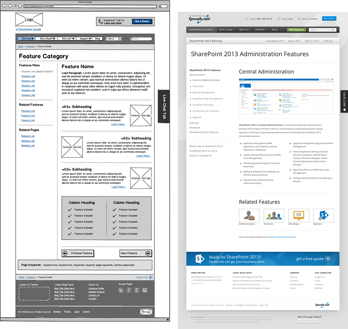 Website Wireframe Thumbnail