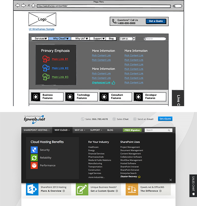 Website Wireframe Thumbnail