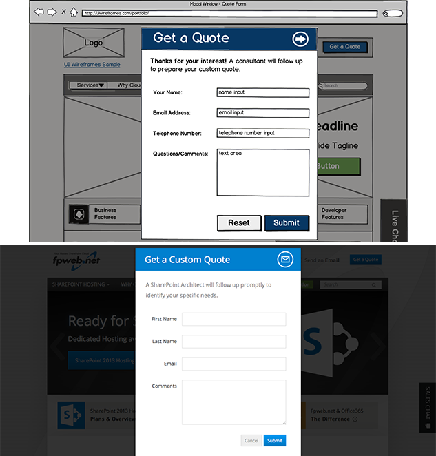 Website Wireframe Thumbnail