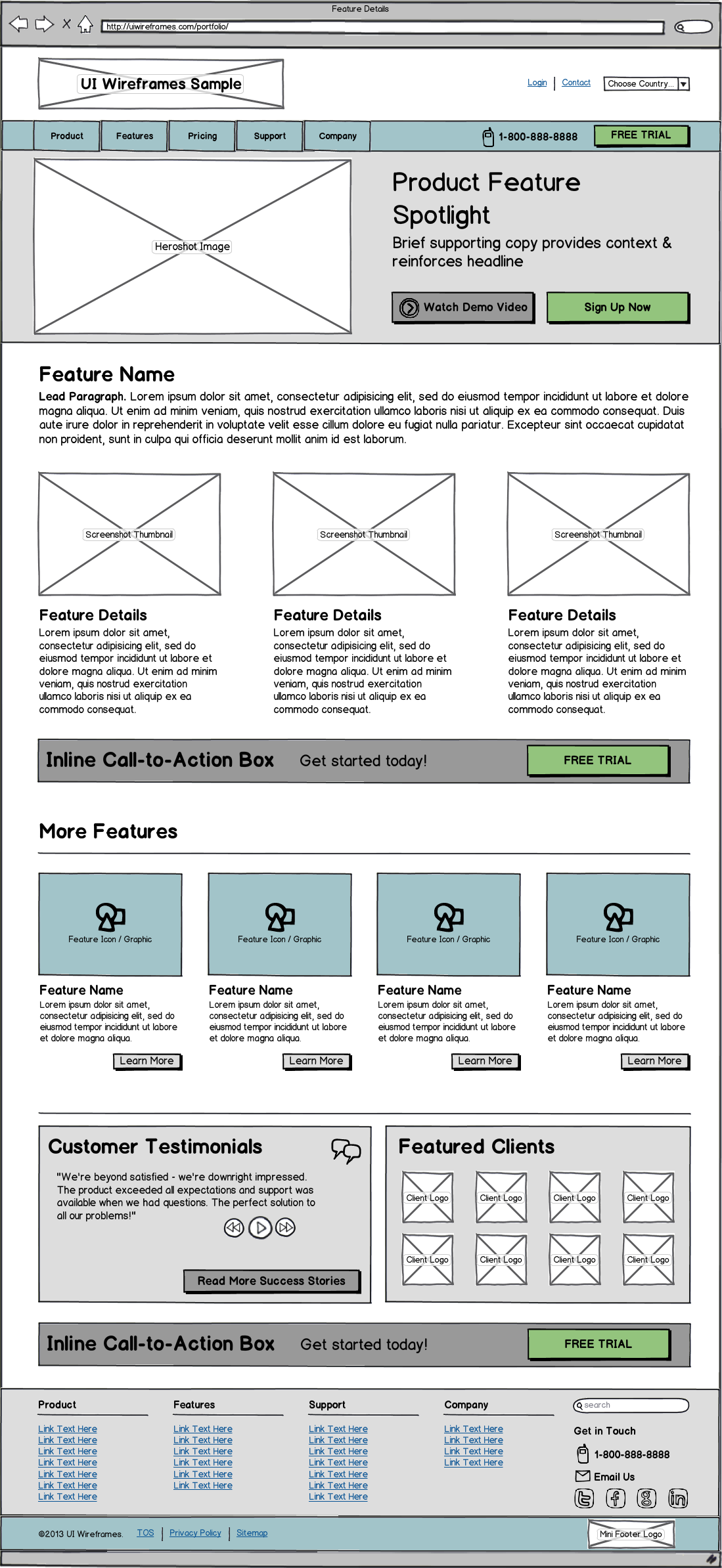 Website Wireframe Thumbnail