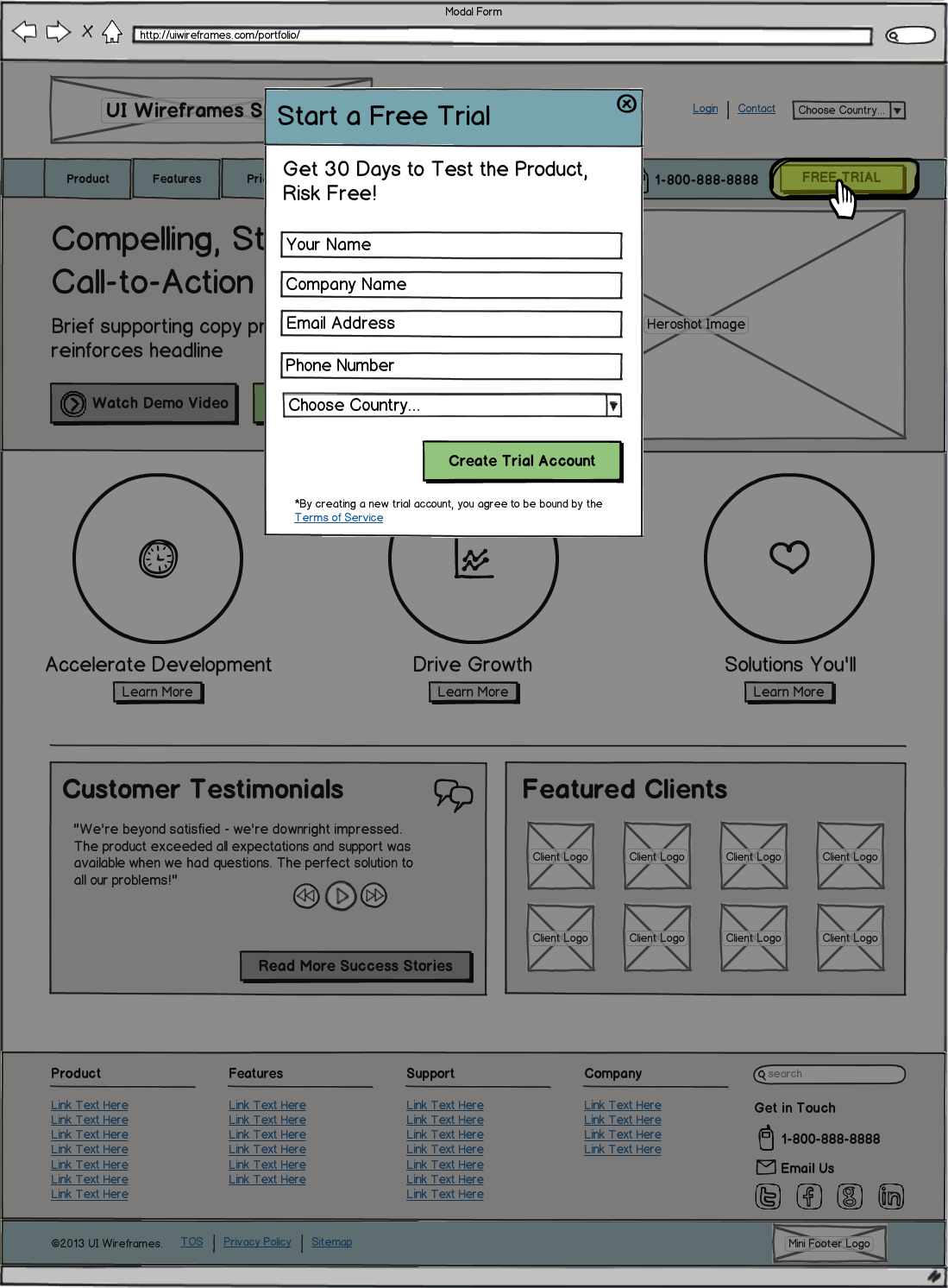 Website Wireframe Thumbnail