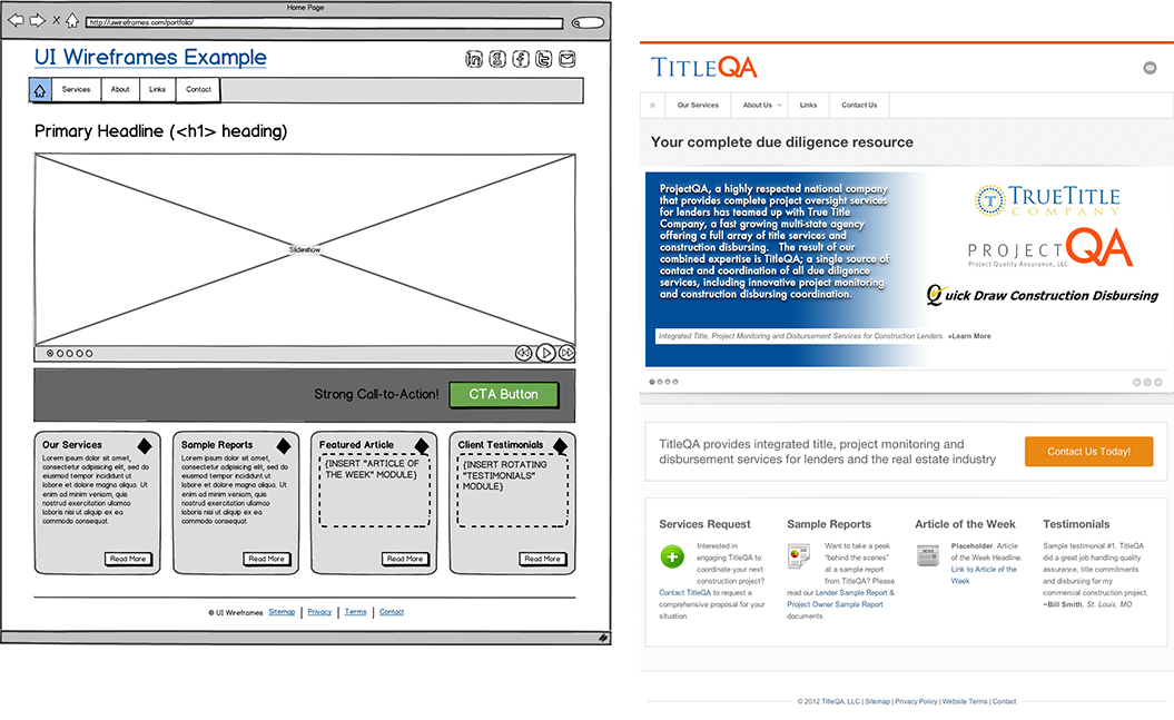 Website Wireframe Thumbnail