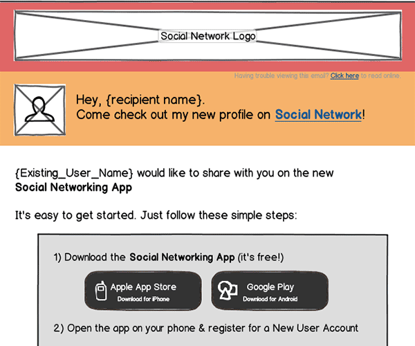 Email Template Wireframe Thumbnail