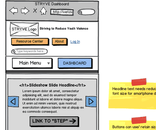Responsive Web App Wireframe Thumbnail