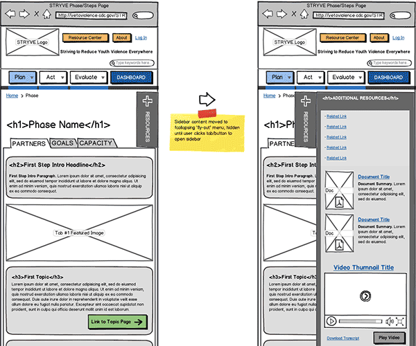 Responsive Web App Wireframe Thumbnail