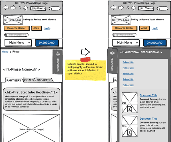 Responsive Web App Wireframe Thumbnail
