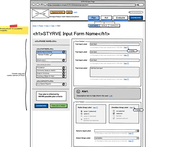 Responsive Web App Wireframe Thumbnail