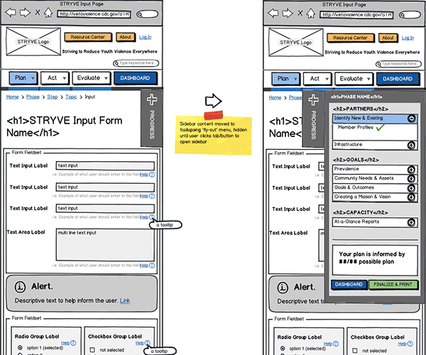 Responsive Web App Wireframe Thumbnail