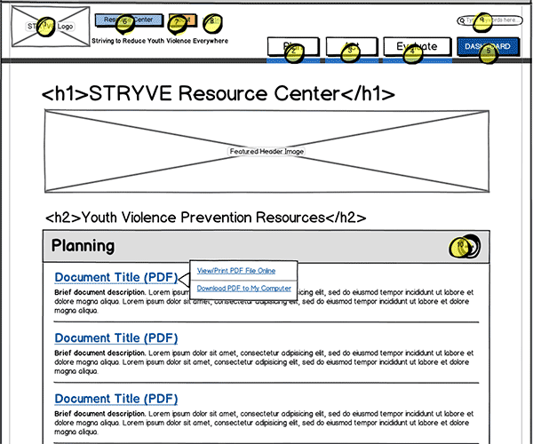 Responsive Web App Wireframe Thumbnail