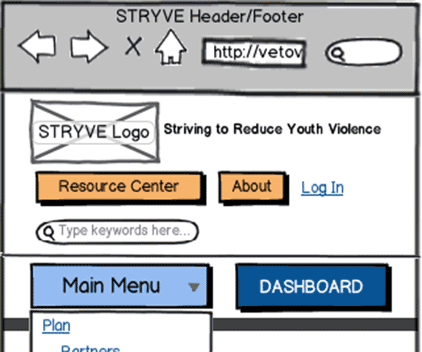 Responsive Web App Wireframe Thumbnail