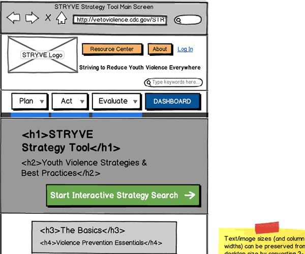 Responsive Web App Wireframe Thumbnail