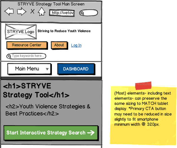 Responsive Web App Wireframe Thumbnail