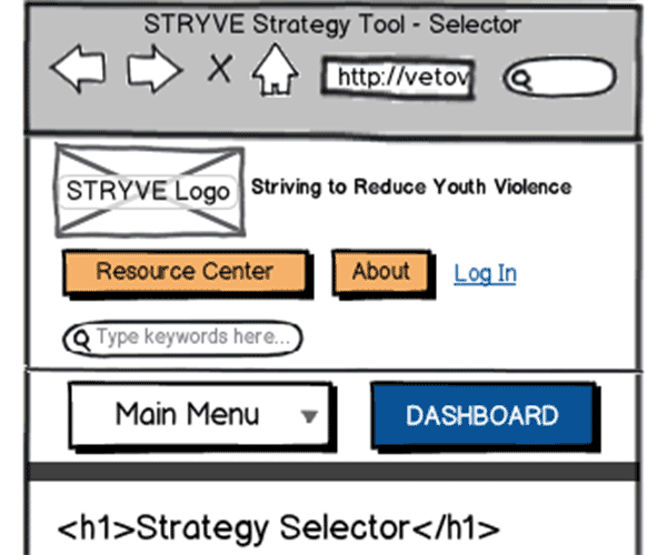 Responsive Web App Wireframe Thumbnail