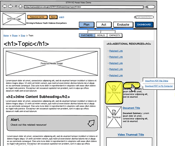 Responsive Web App Wireframe Thumbnail