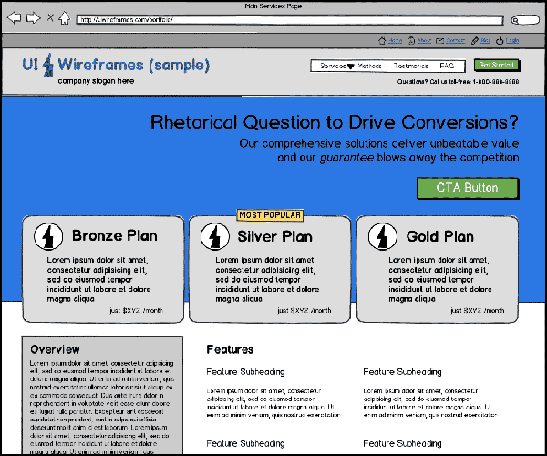 Responsive Website Wireframes Gallery Thumbnail